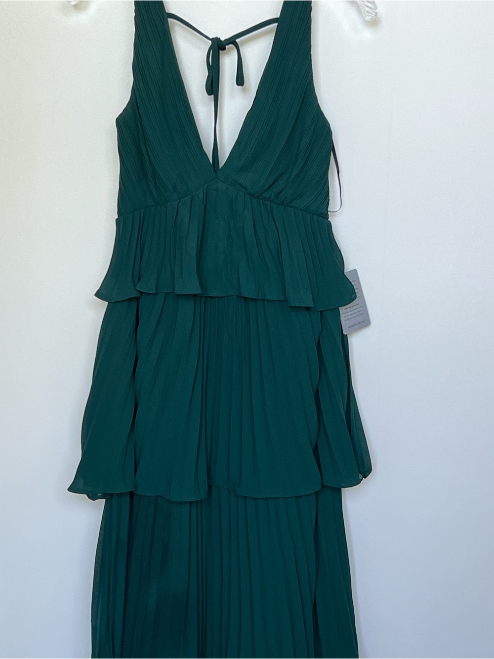 Nordstrom lulus women’s Deep Green Tiered Maxi Dress - Picture 2 of 6